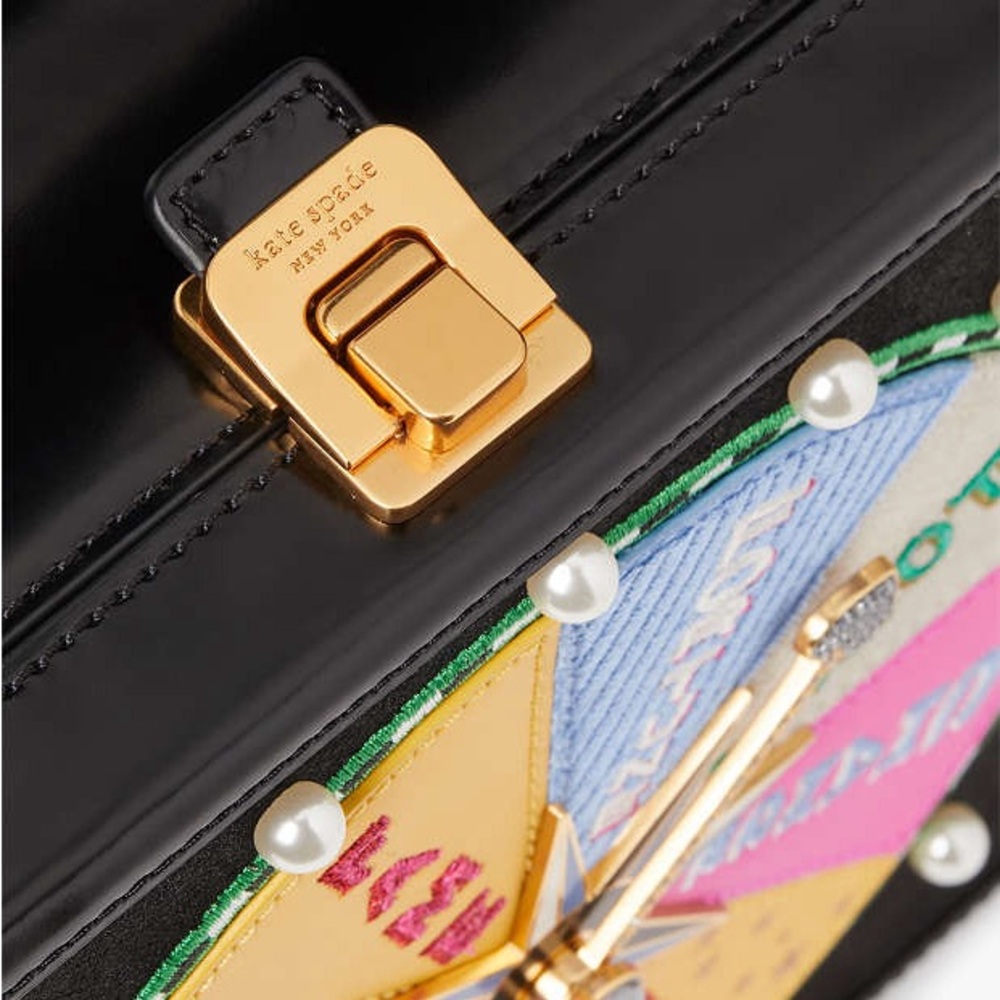 kate spade NWT! Fortune Favors Embellished 3D Top-handle Novelty Crossbody Bag - Picture 7 of 8